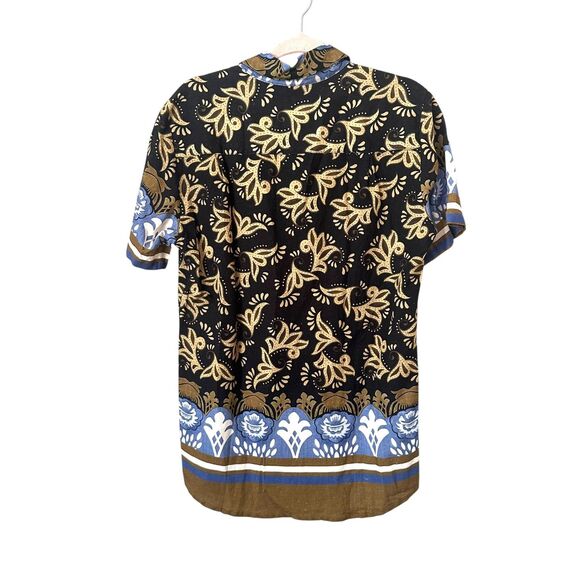 AGUA BENDITA Dean Antiqu Linen Blend Button Down Unisex NWT Medium - Picture 3 of 5